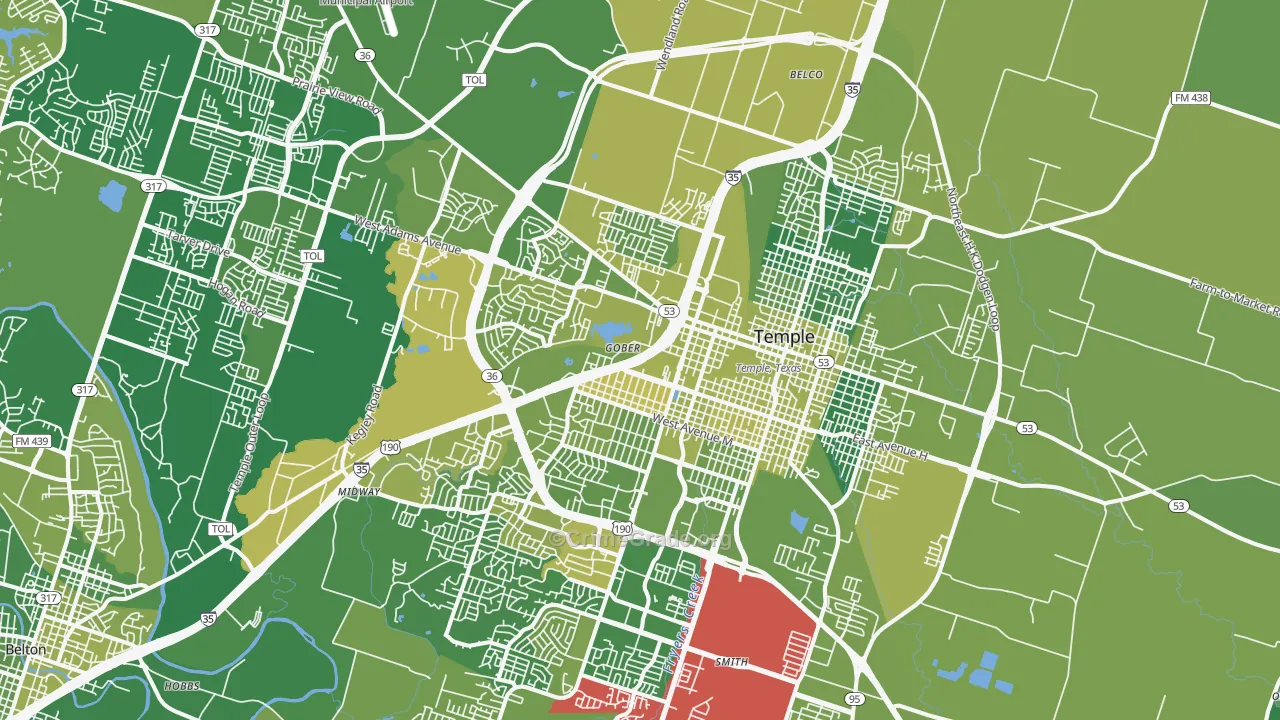 76504, TX Map of Vehicle Theft Rates