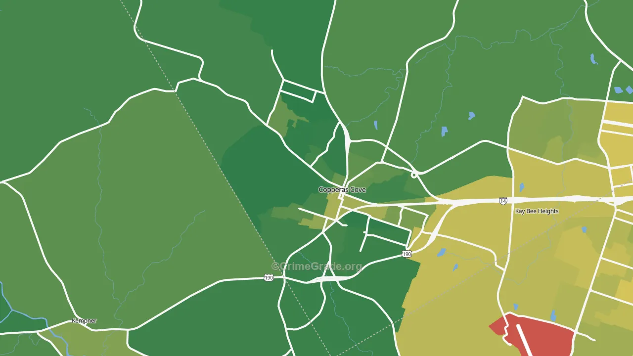76522, TX Map of Vehicle Theft Rates
