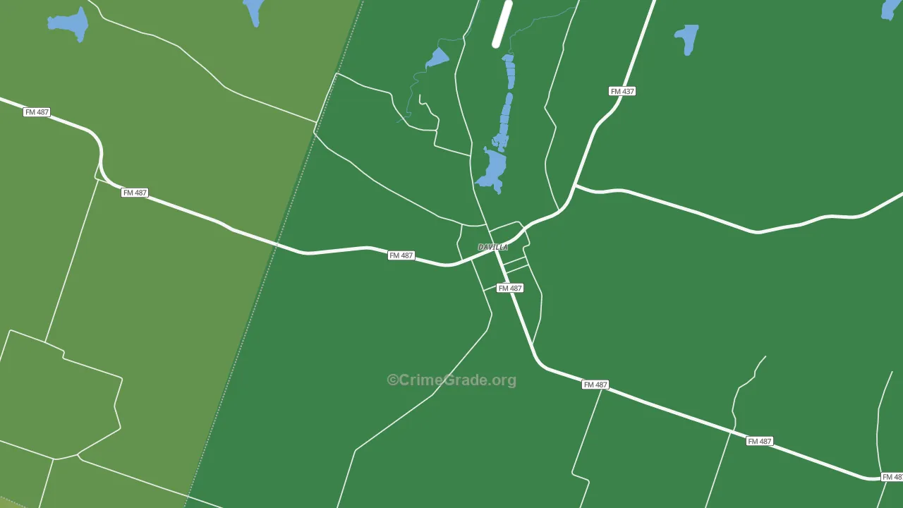 76523, TX Map of Vehicle Theft Rates