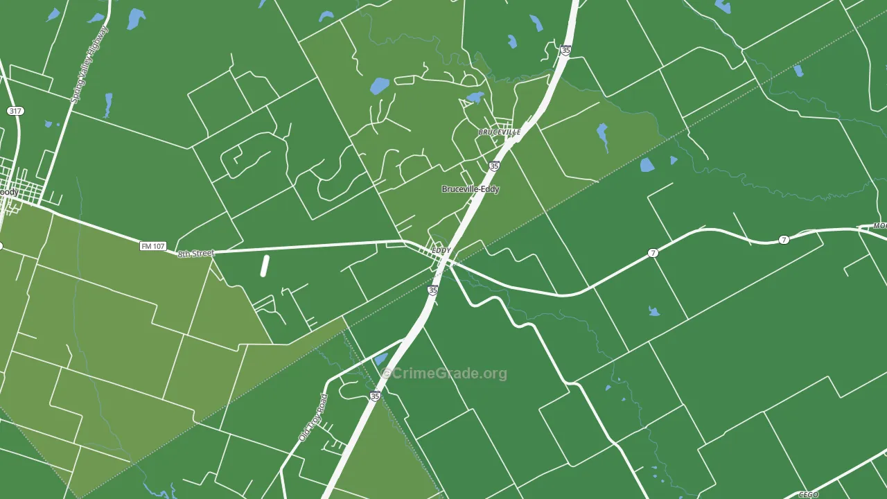 76524, TX Map of Vehicle Theft Rates