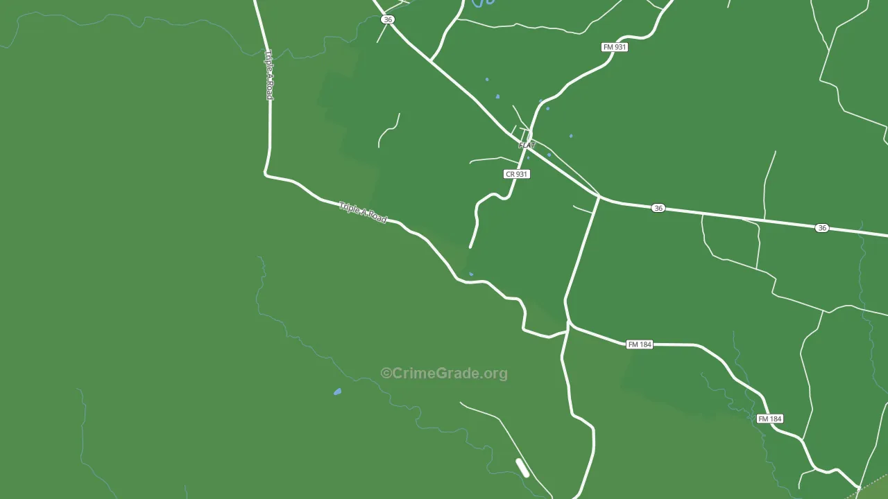 76526, TX Map of Vehicle Theft Rates