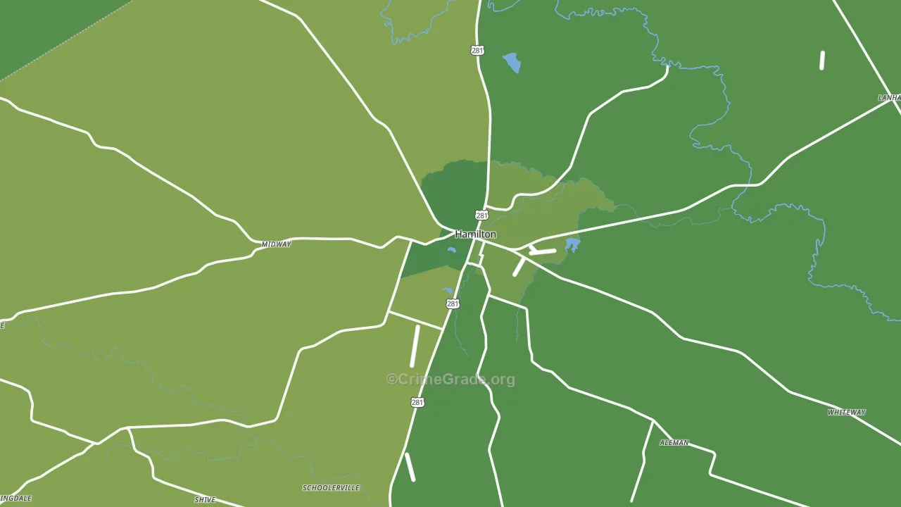 76531, TX Map of Vehicle Theft Rates