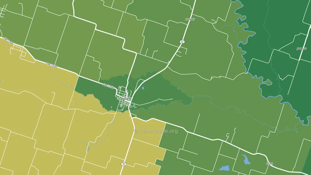 76534, TX Map of Vehicle Theft Rates