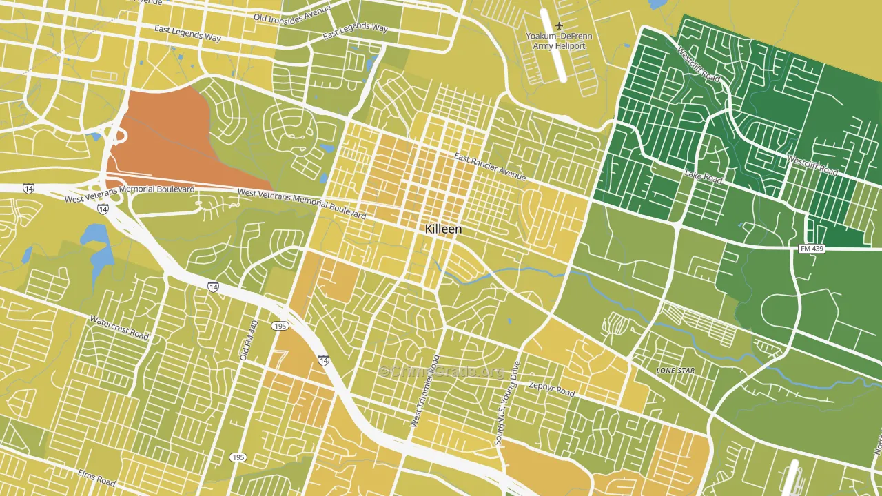 76541, TX Map of Vehicle Theft Rates