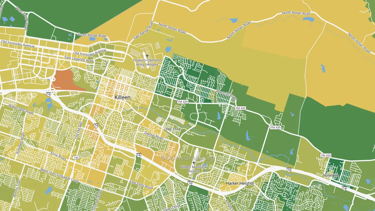76543, TX Map of Vehicle Theft Rates
