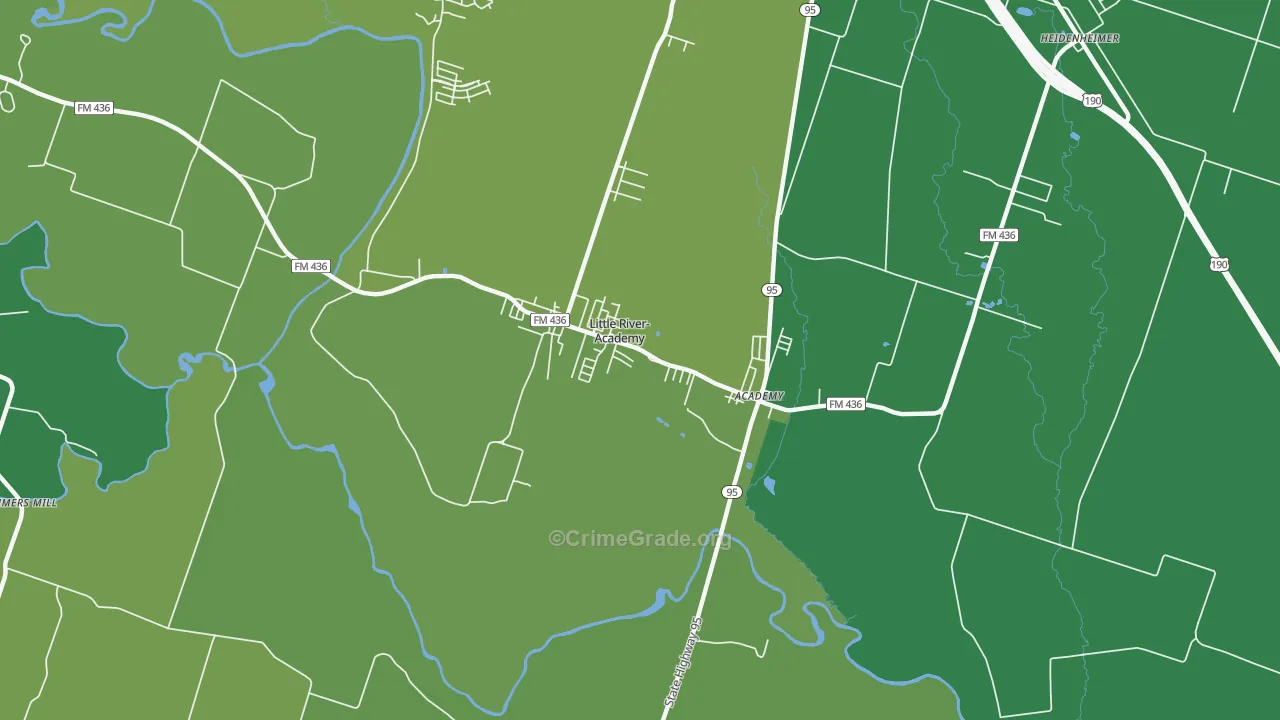 76554, TX Map of Vehicle Theft Rates