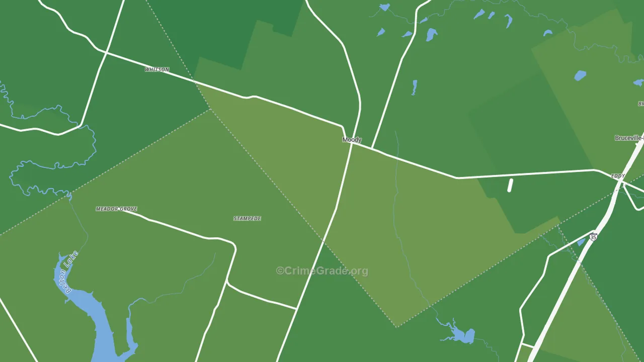 76557, TX Map of Vehicle Theft Rates