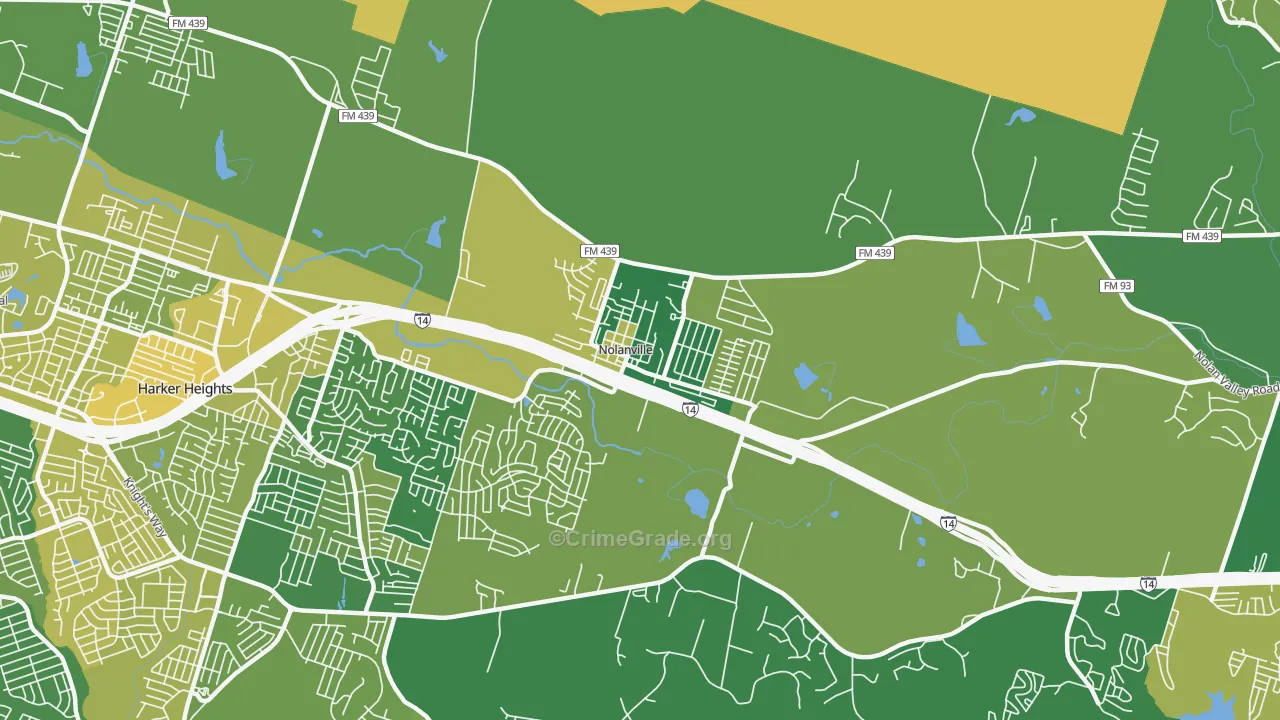 76559, TX Map of Vehicle Theft Rates