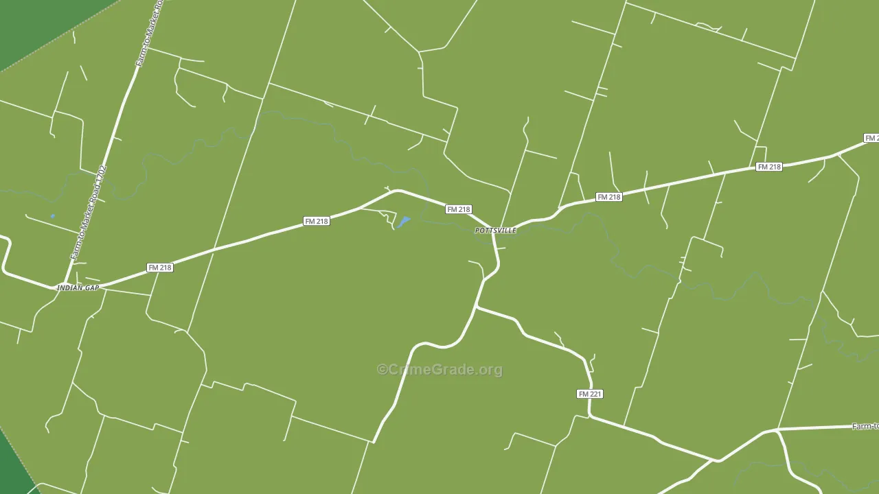 76565, TX Map of Vehicle Theft Rates