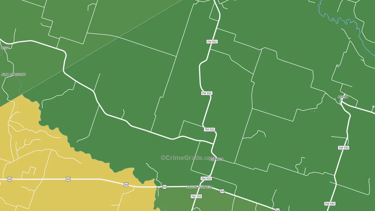 76566, TX Map of Vehicle Theft Rates