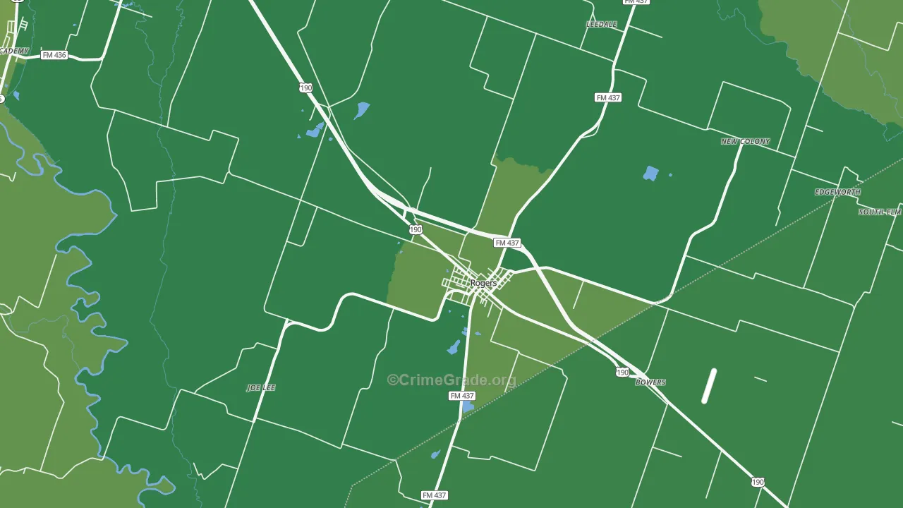 76569, TX Map of Vehicle Theft Rates