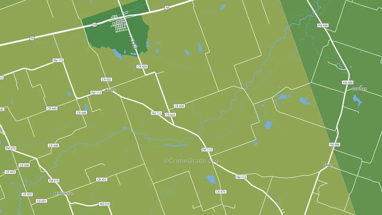 76578, TX Map of Vehicle Theft Rates