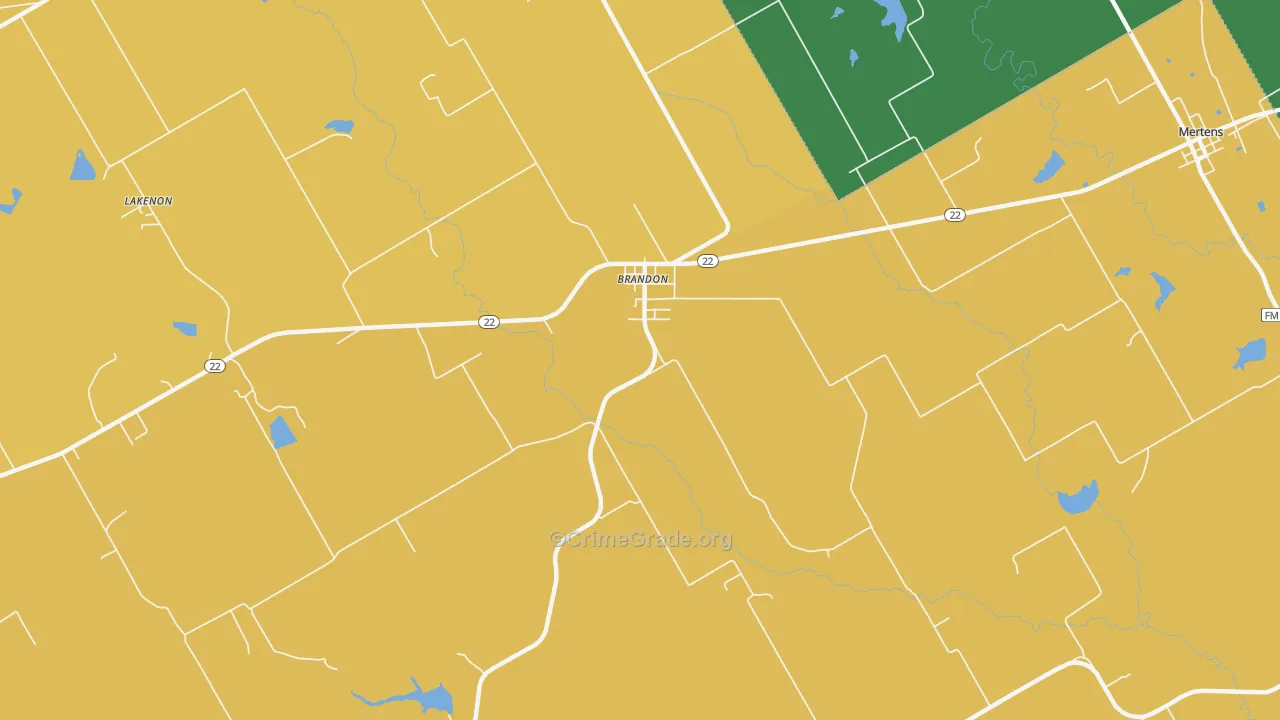 76628, TX Map of Vehicle Theft Rates