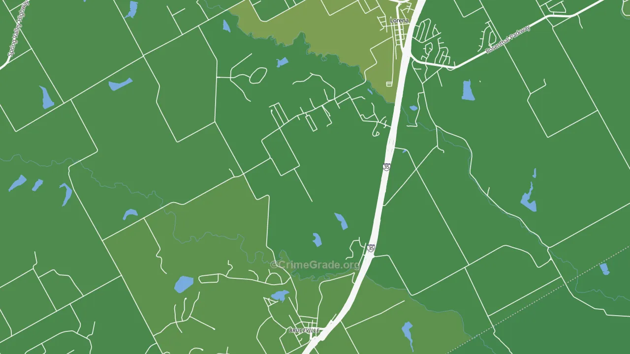 76630, TX Map of Vehicle Theft Rates