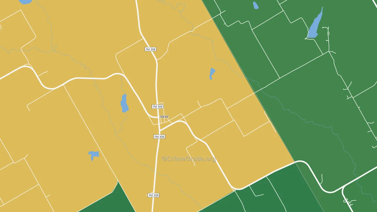 76650, TX Map of Vehicle Theft Rates