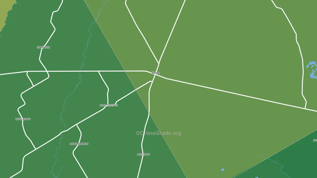 76653, TX Map of Vehicle Theft Rates