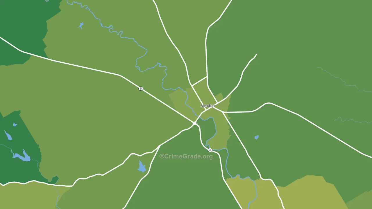 76665, TX Map of Vehicle Theft Rates
