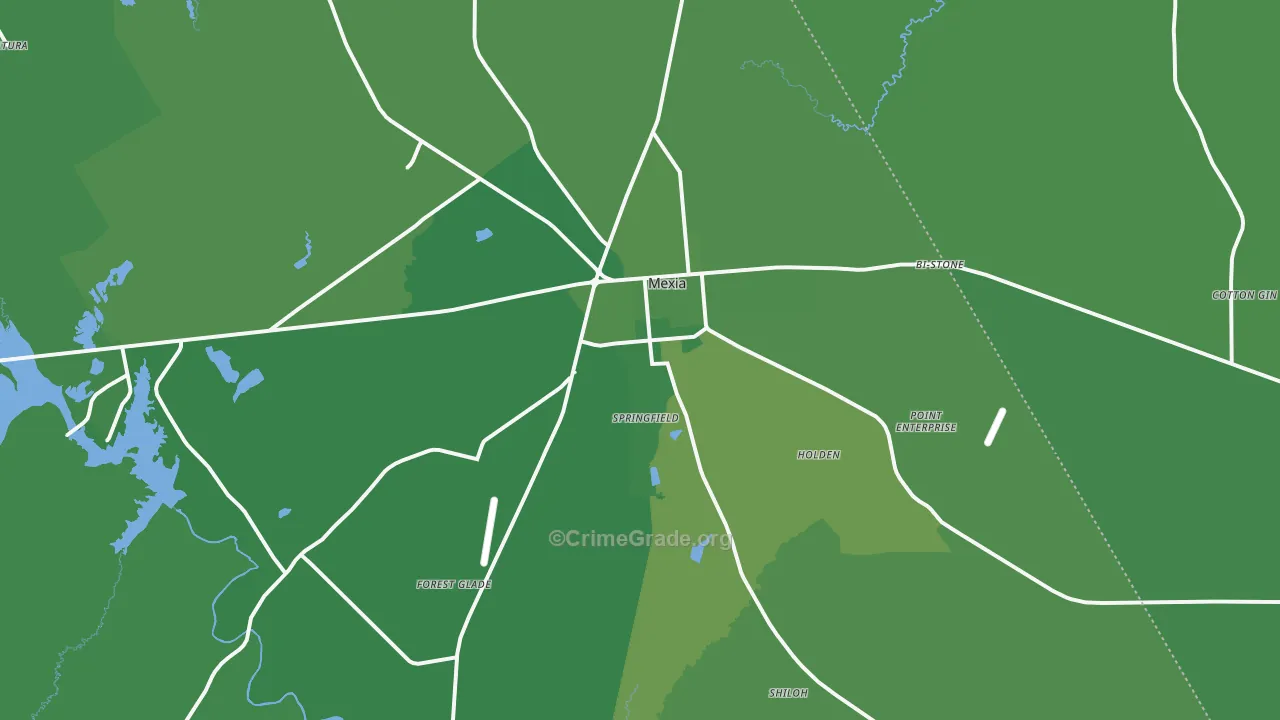 76667, TX Map of Vehicle Theft Rates
