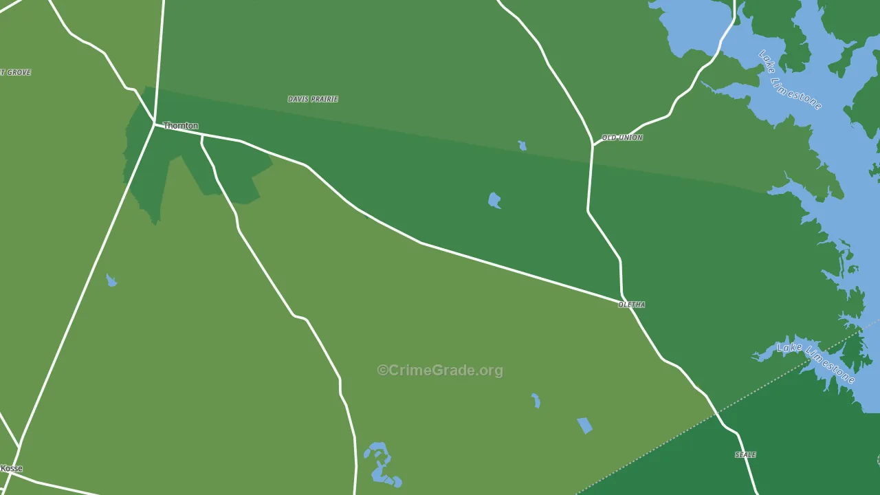 76687, TX Map of Vehicle Theft Rates