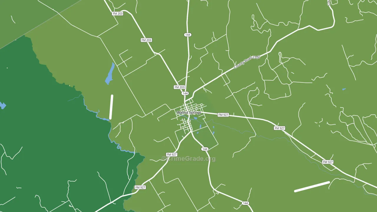 76690, TX Map of Vehicle Theft Rates
