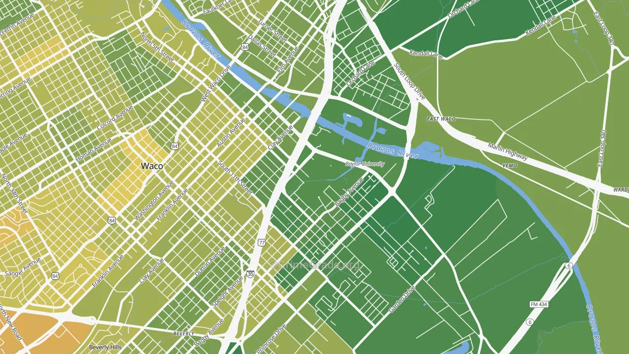 76798, TX Map of Vehicle Theft Rates