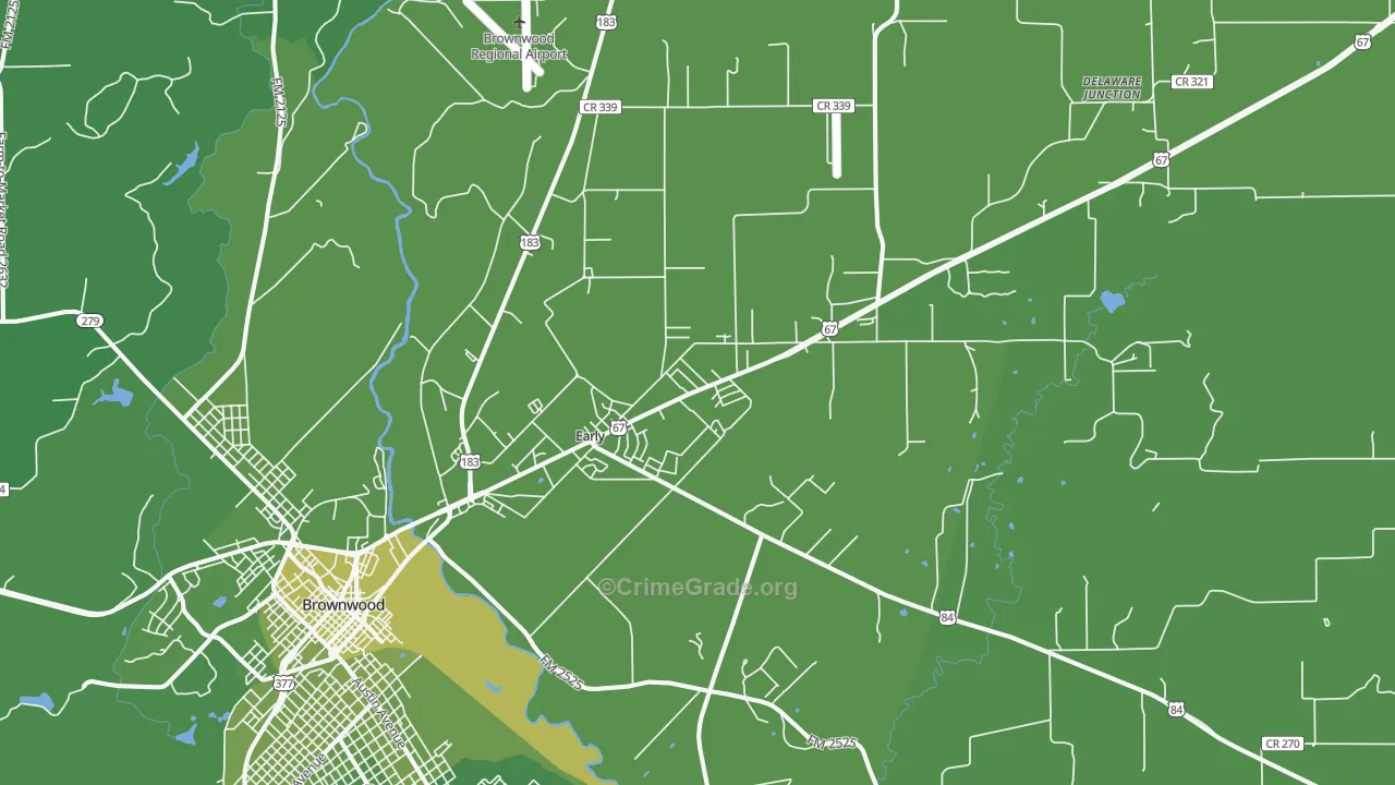 76802, TX Map of Vehicle Theft Rates