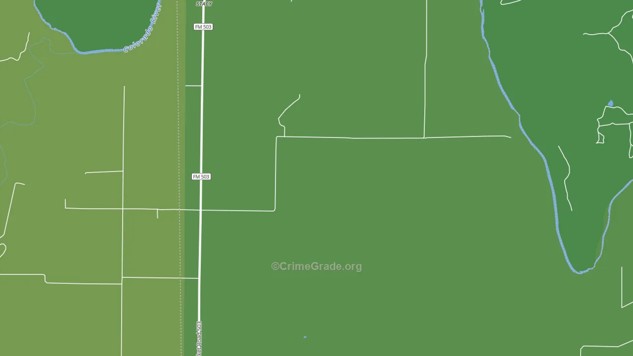 76836, TX Map of Vehicle Theft Rates