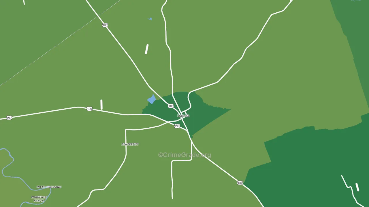 76853, TX Map of Vehicle Theft Rates