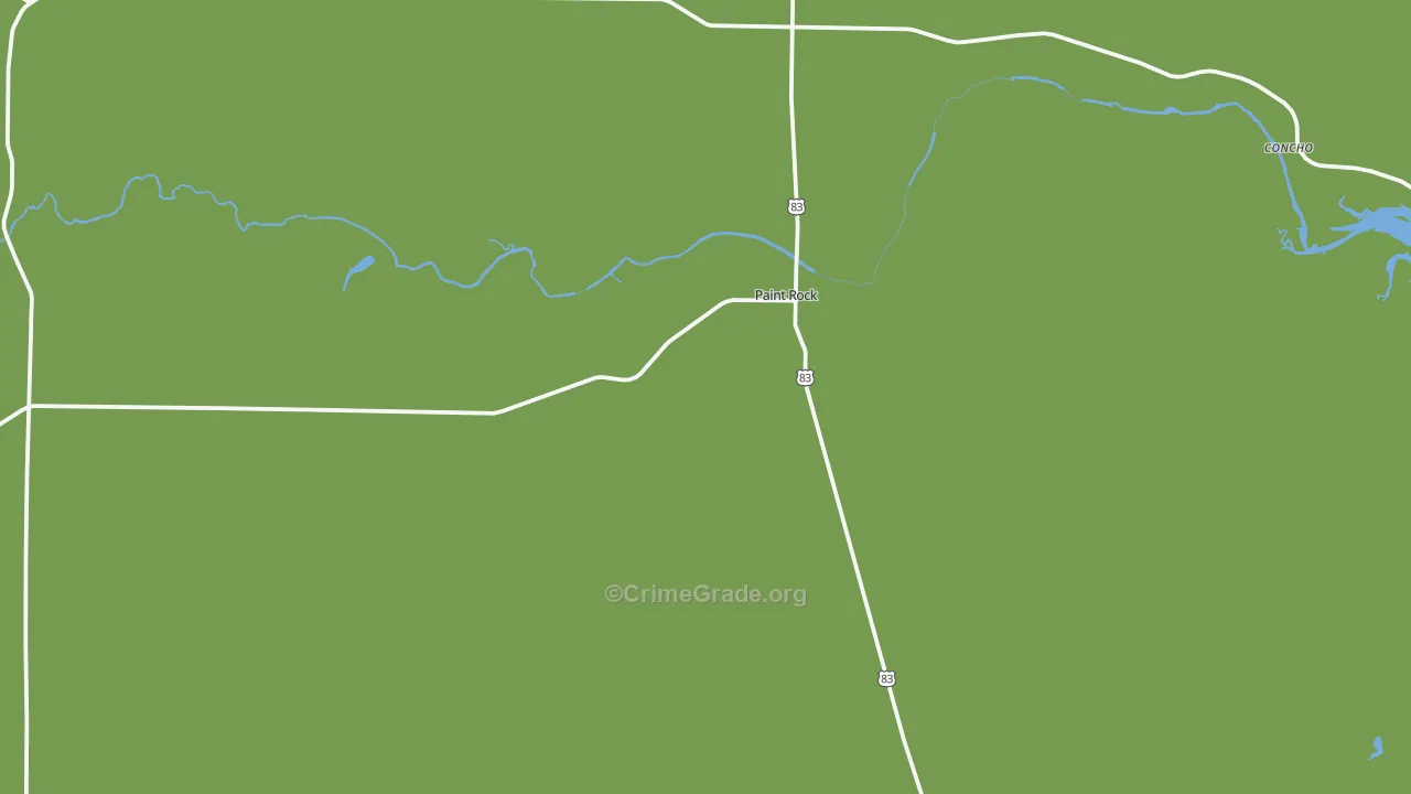 76866, TX Map of Vehicle Theft Rates