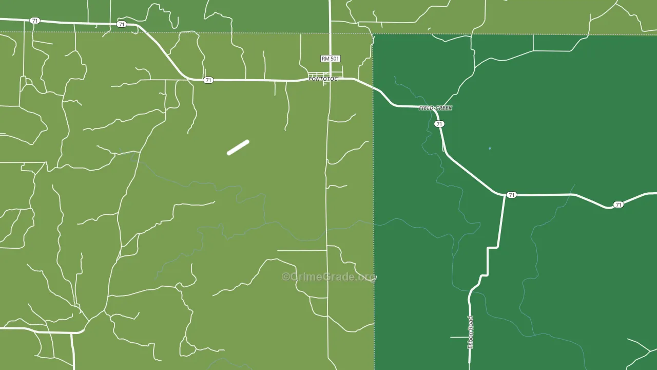 76869, TX Map of Vehicle Theft Rates