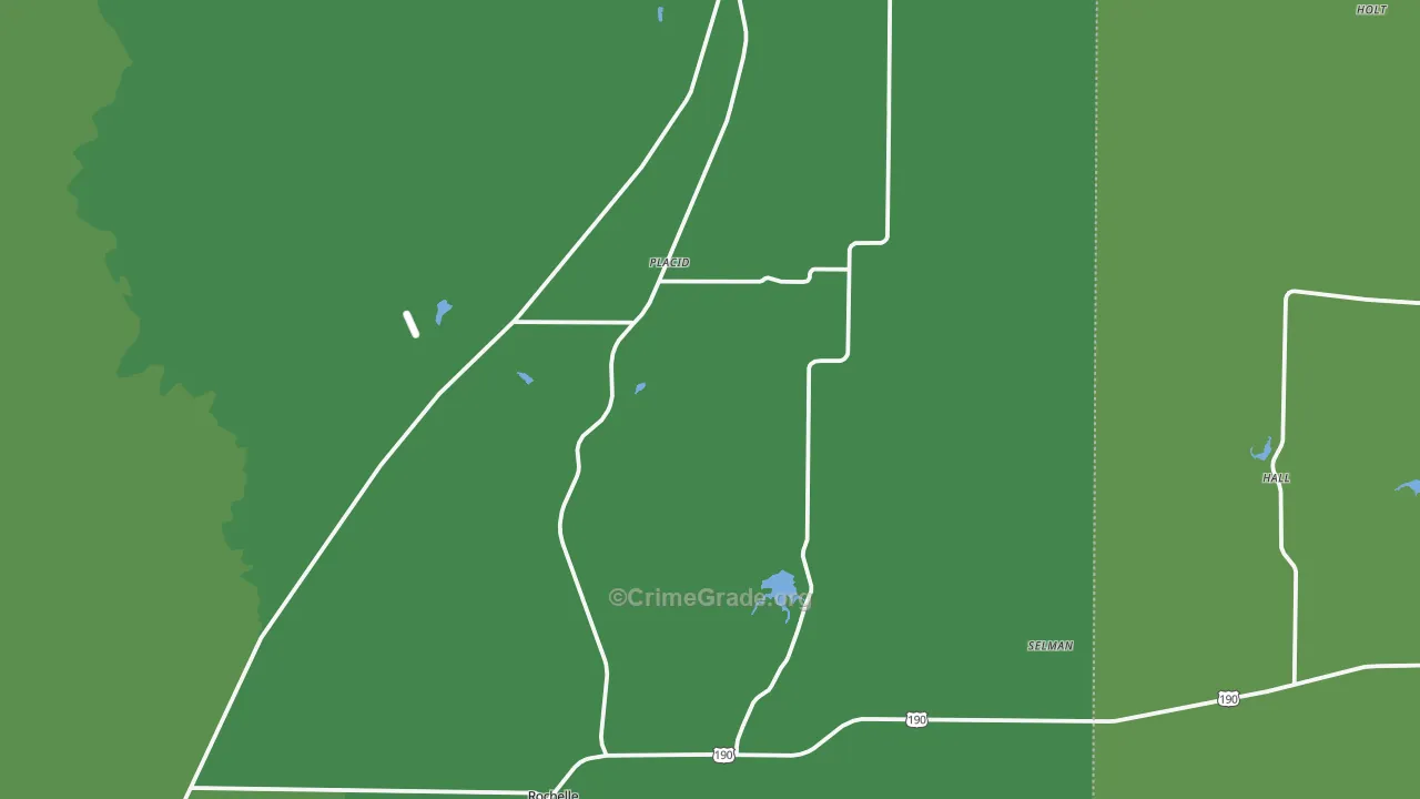 76872, TX Map of Vehicle Theft Rates