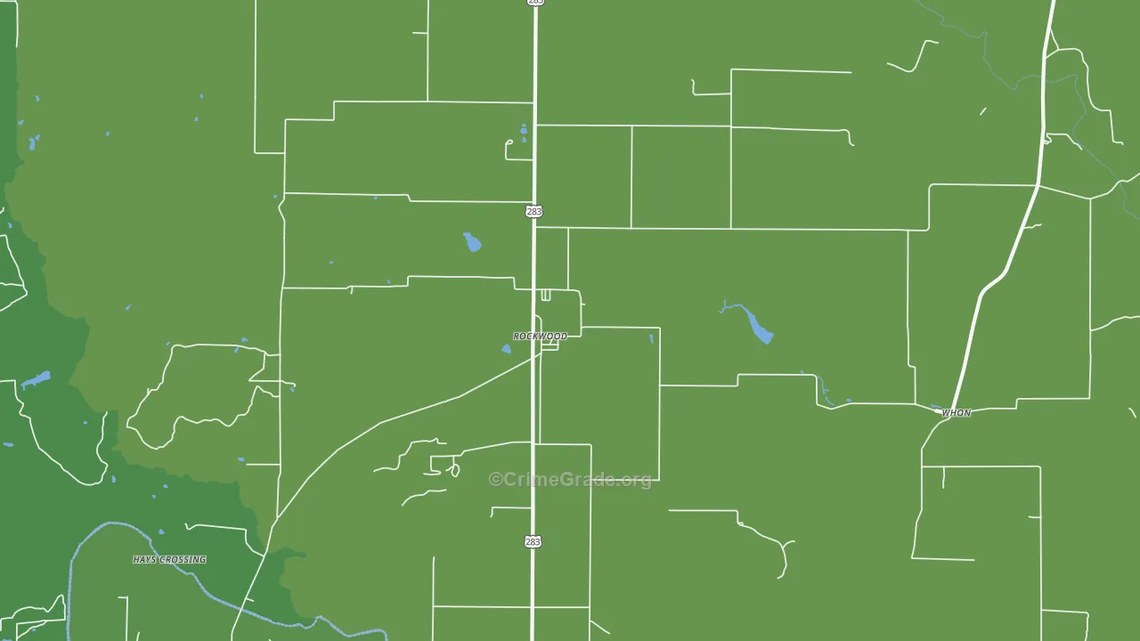 76873, TX Map of Vehicle Theft Rates