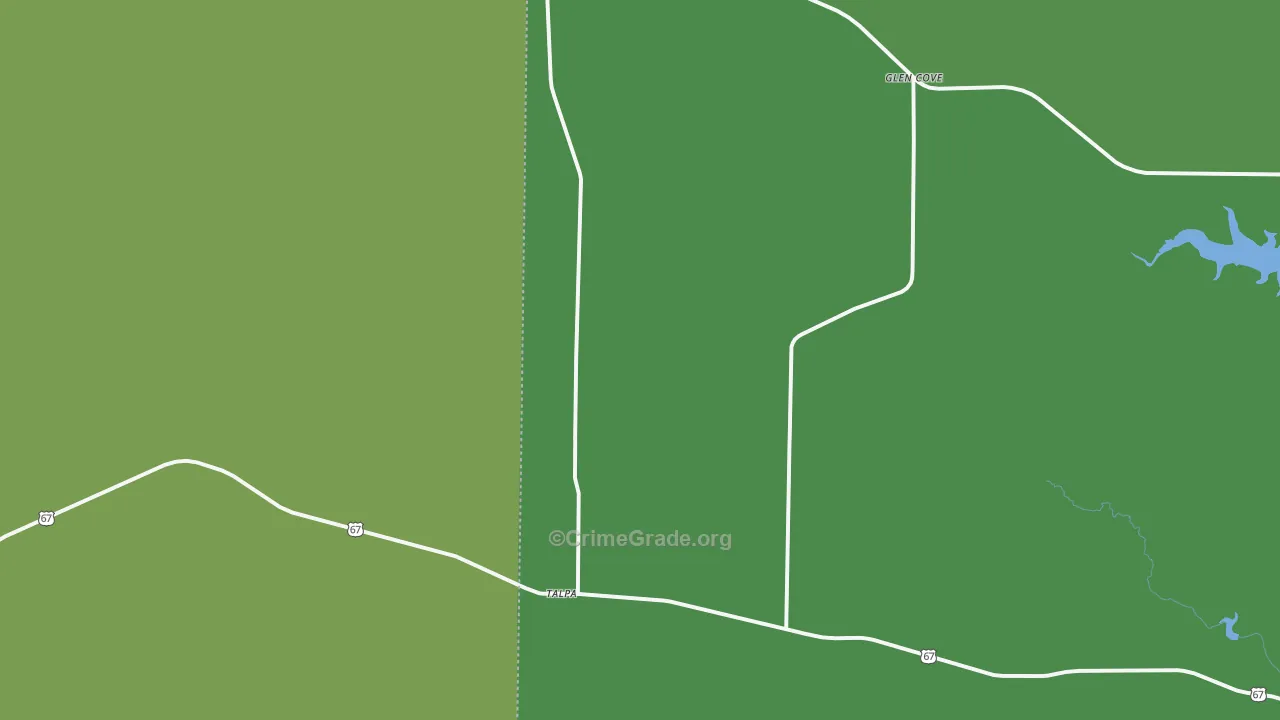 76882, TX Map of Vehicle Theft Rates