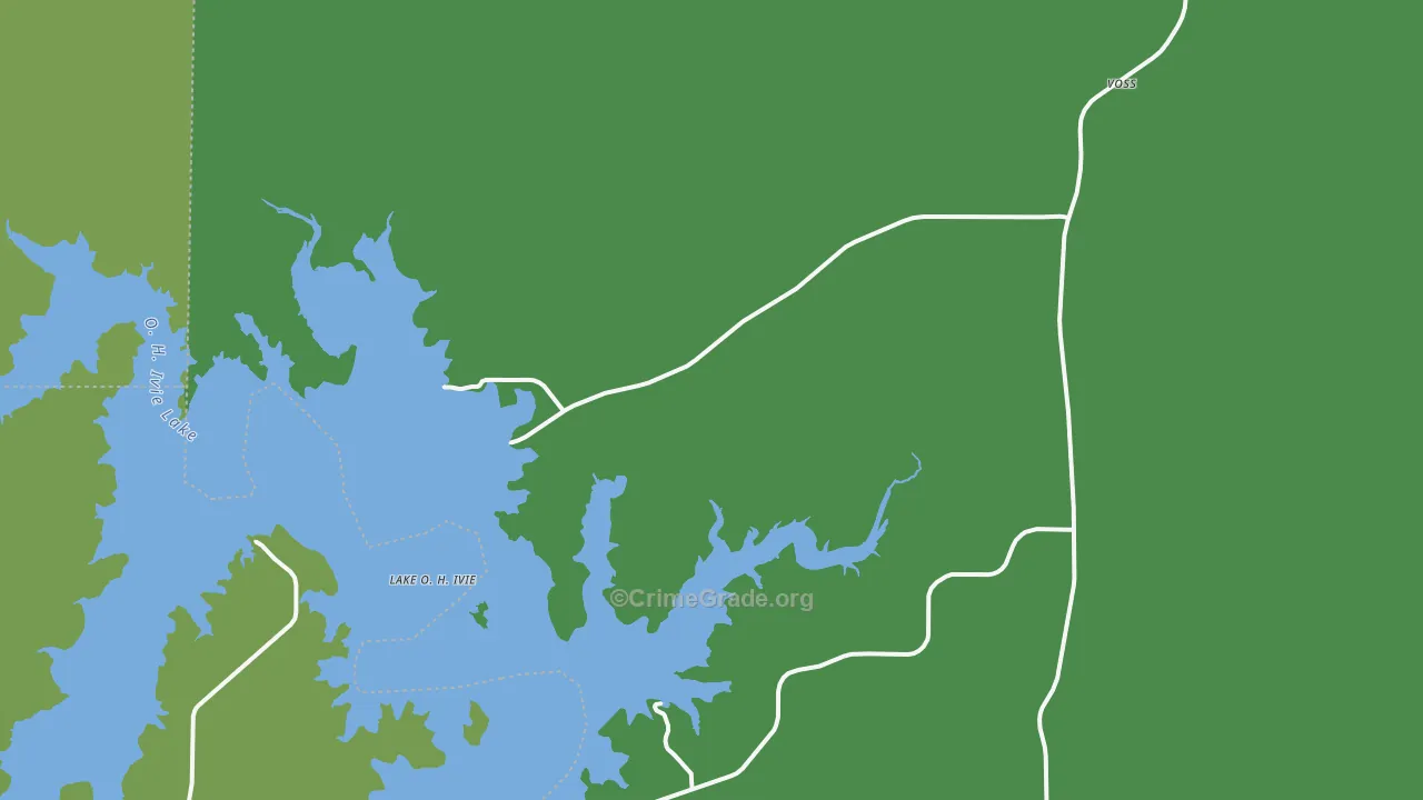 76888, TX Map of Vehicle Theft Rates