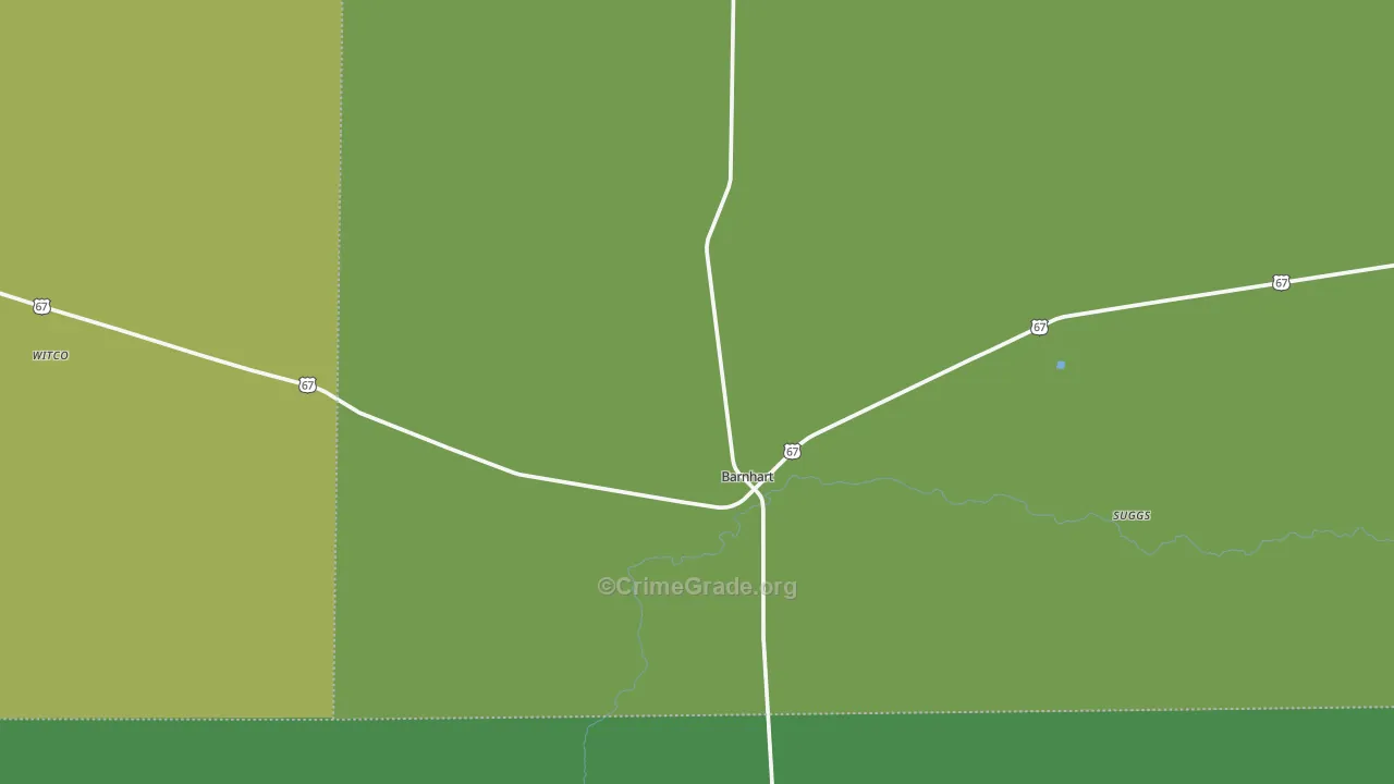 76930, TX Map of Vehicle Theft Rates
