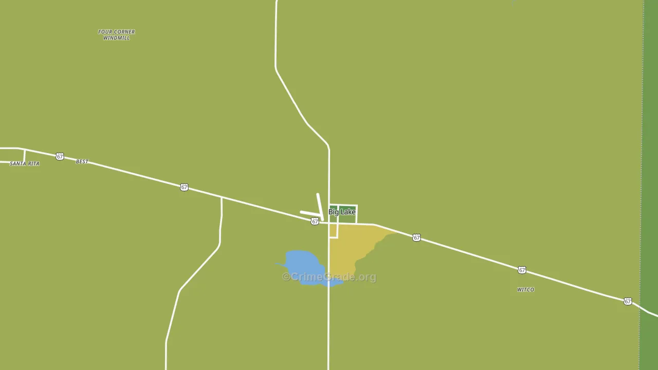76932, TX Map of Vehicle Theft Rates