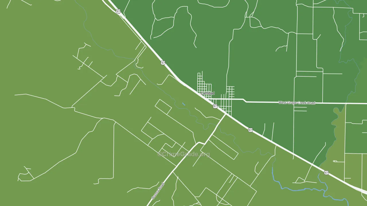 76934, TX Map of Vehicle Theft Rates