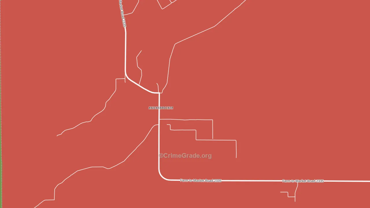 76939, TX Map of Vehicle Theft Rates