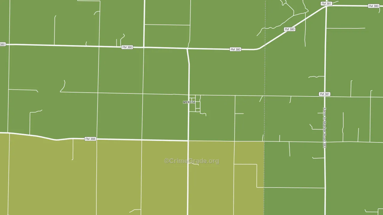 76940, TX Map of Vehicle Theft Rates