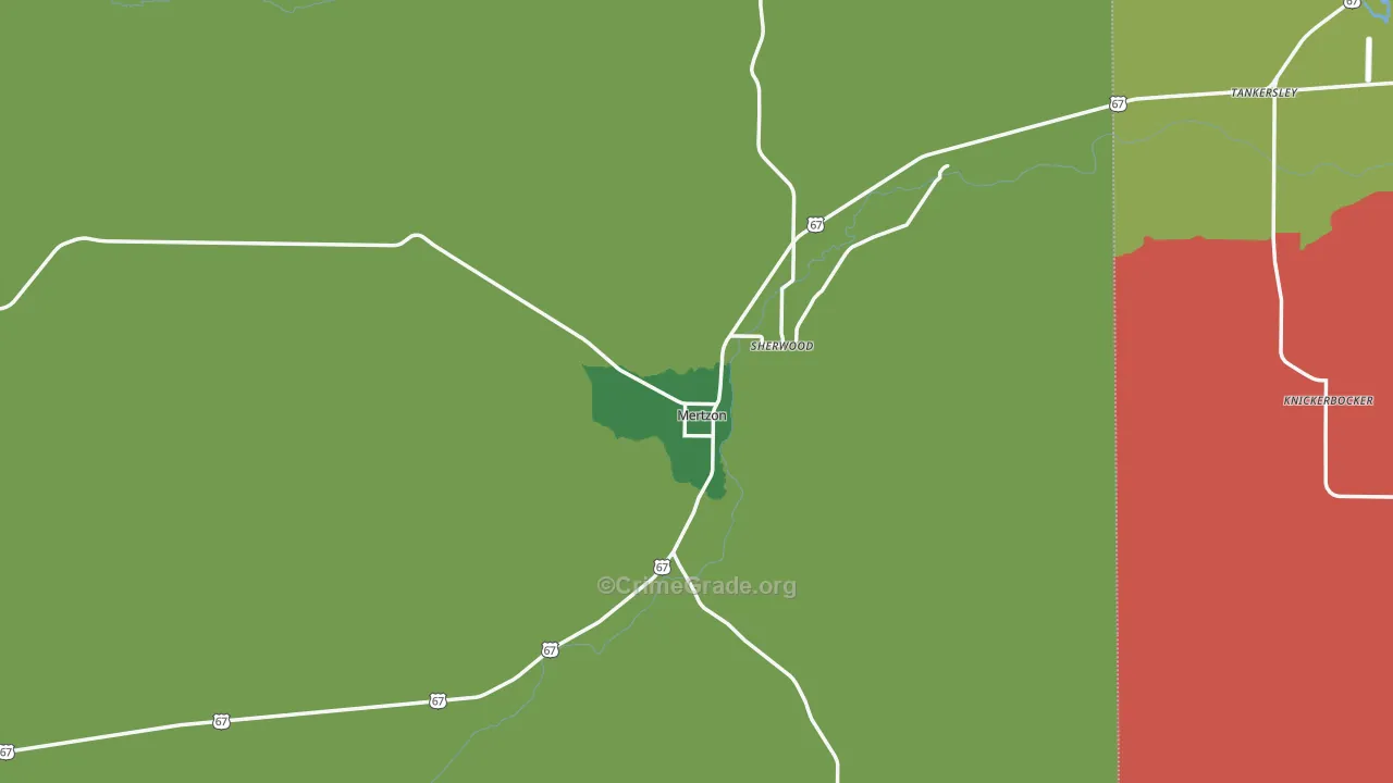 76941, TX Map of Vehicle Theft Rates