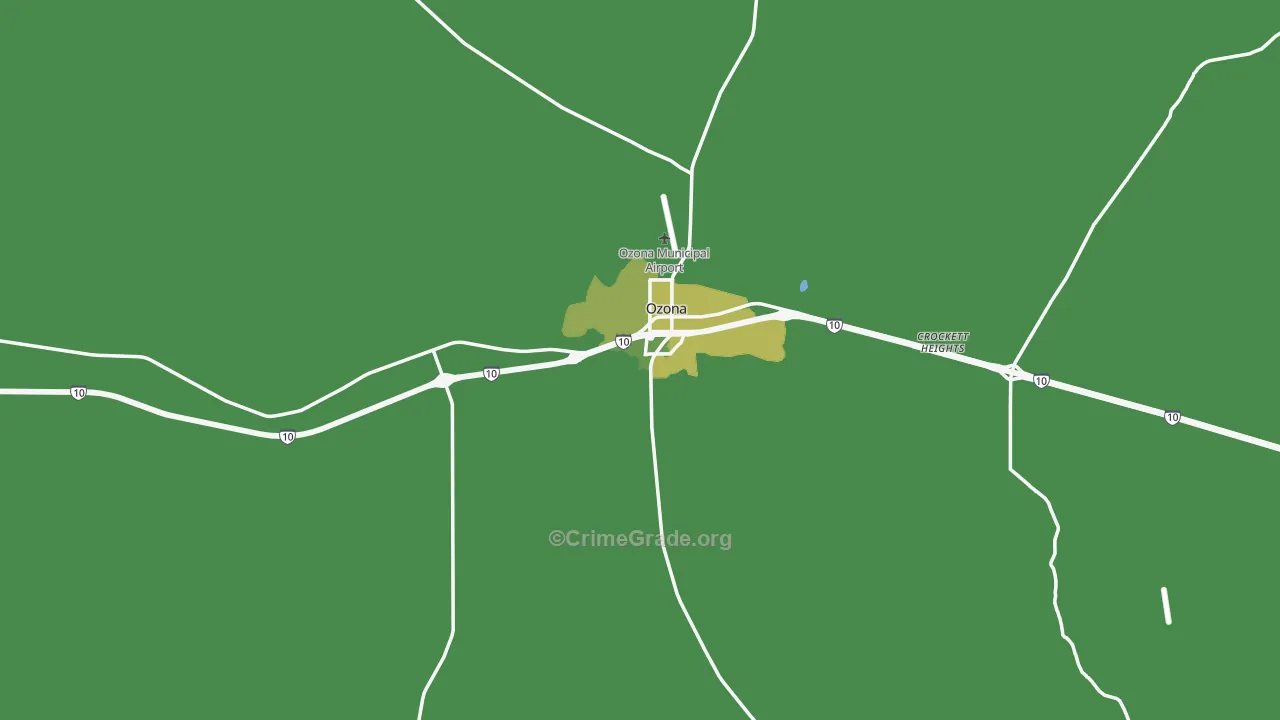 76943, TX Map of Vehicle Theft Rates