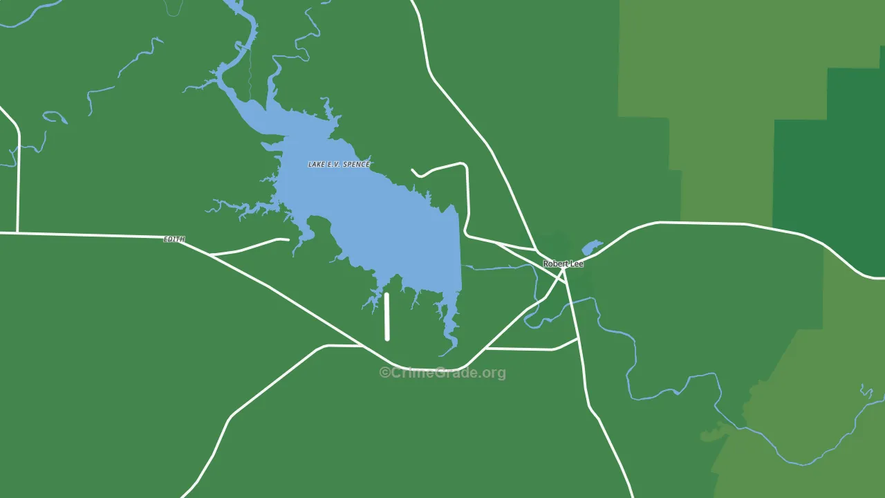 76945, TX Map of Vehicle Theft Rates