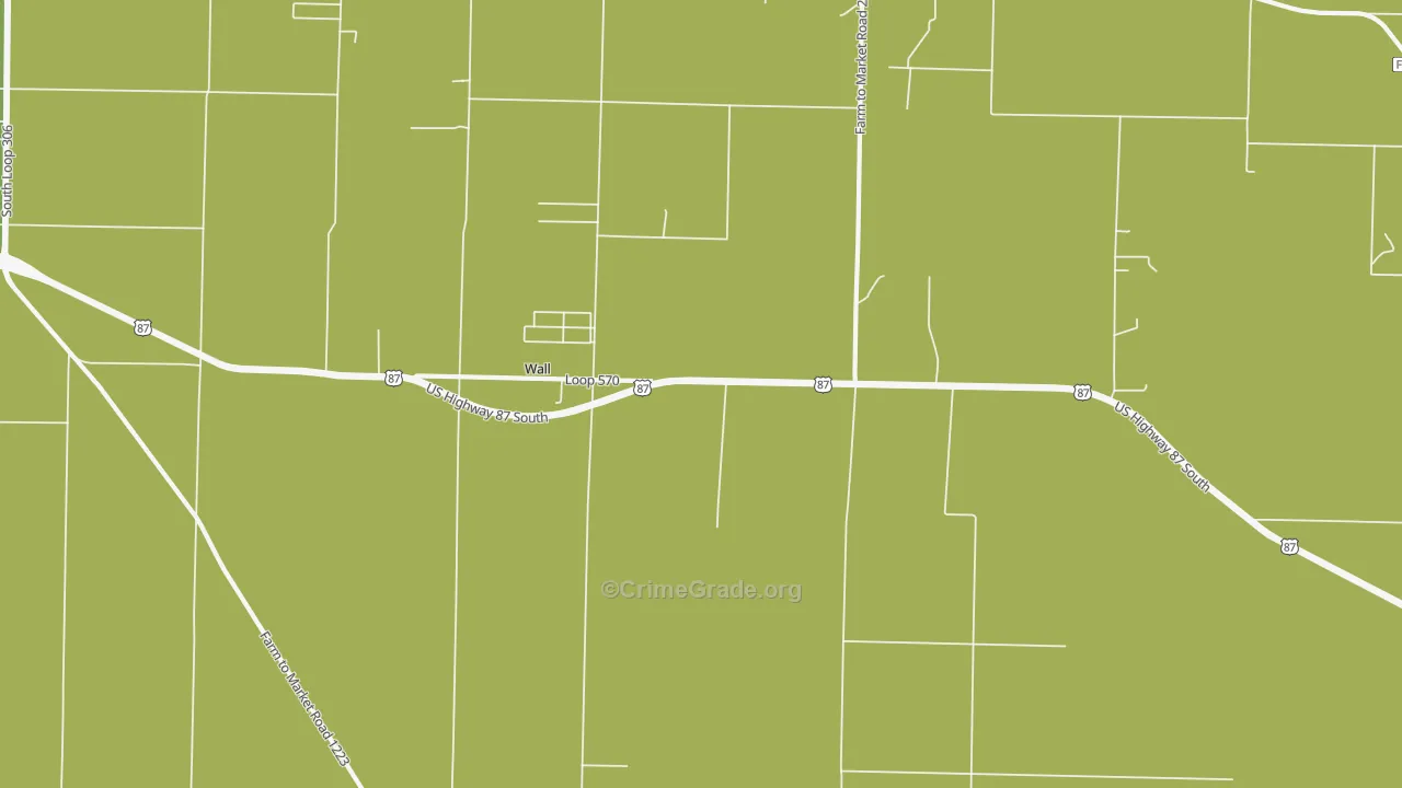 76957, TX Map of Vehicle Theft Rates