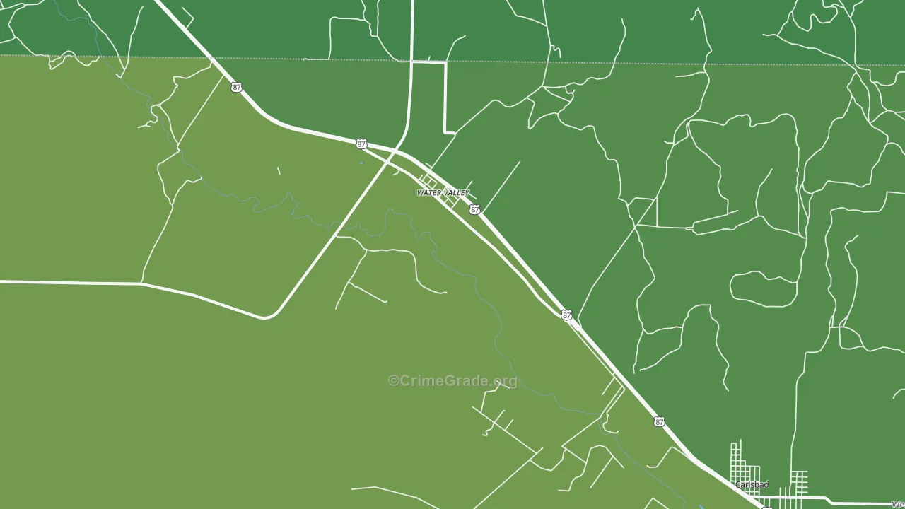 76958, TX Map of Vehicle Theft Rates