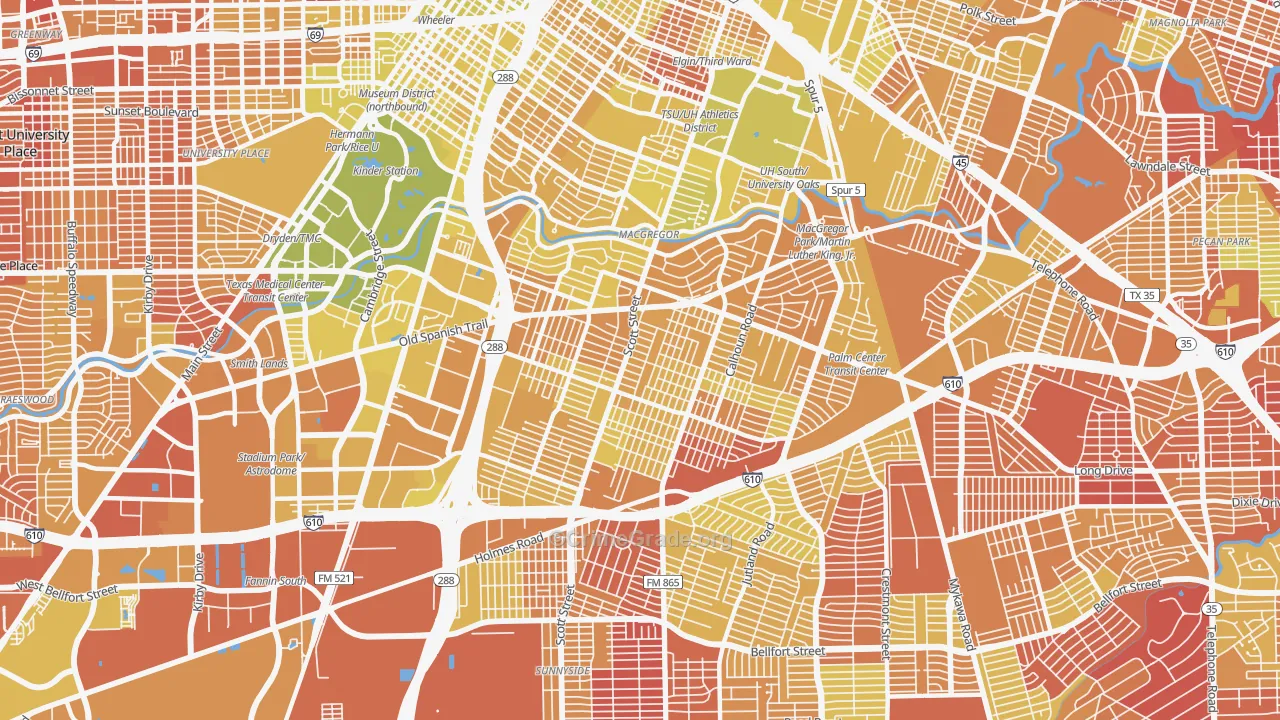 77021, TX Map of Vehicle Theft Rates