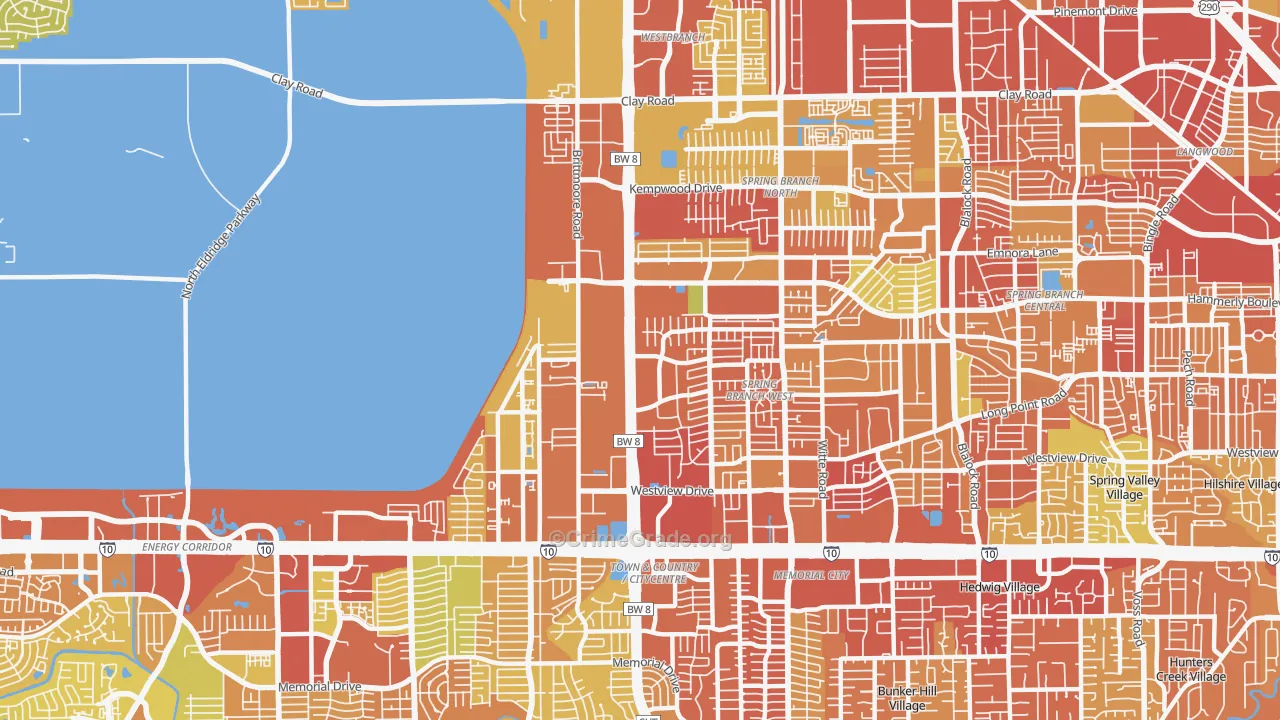 77043, TX Map of Vehicle Theft Rates