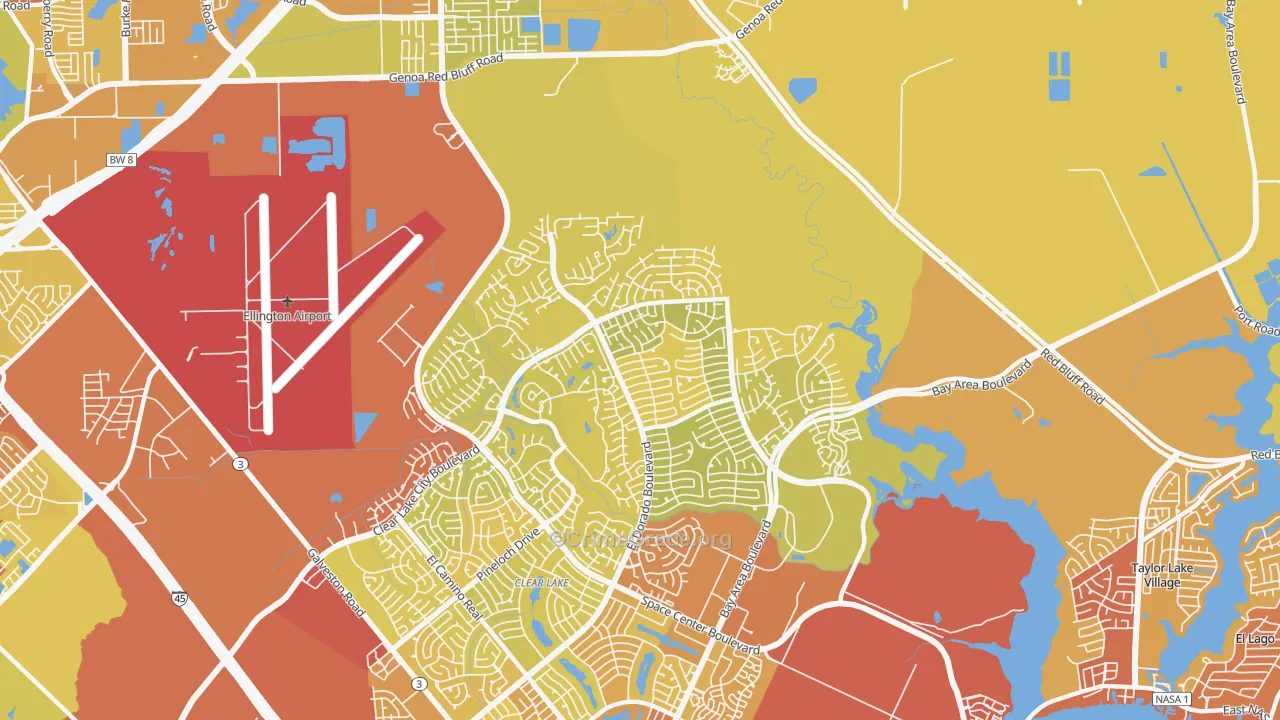 77059, TX Map of Vehicle Theft Rates