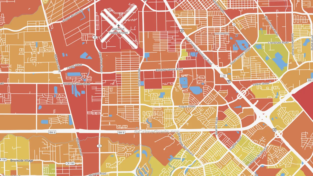 77075, TX Map of Vehicle Theft Rates