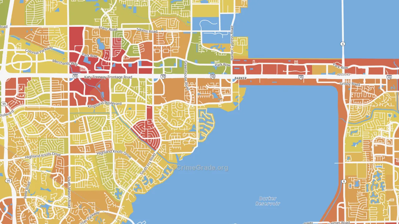 77094, TX Map of Vehicle Theft Rates