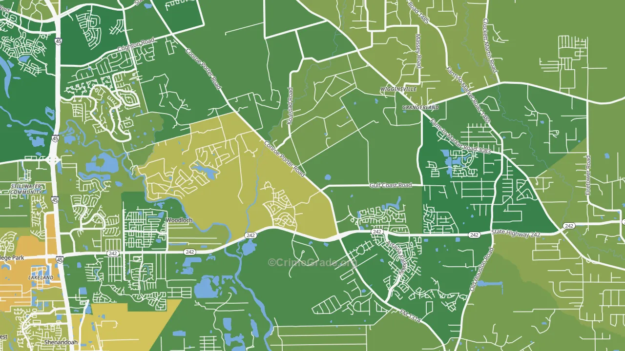 77302, TX Map of Vehicle Theft Rates